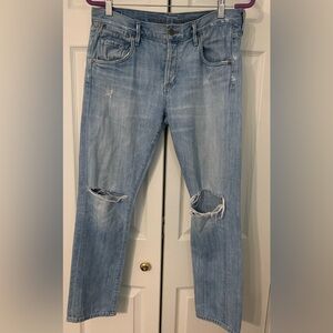 Citizens of Humanity Light Blue Distressed Women’s Jeans Emerson 34x28